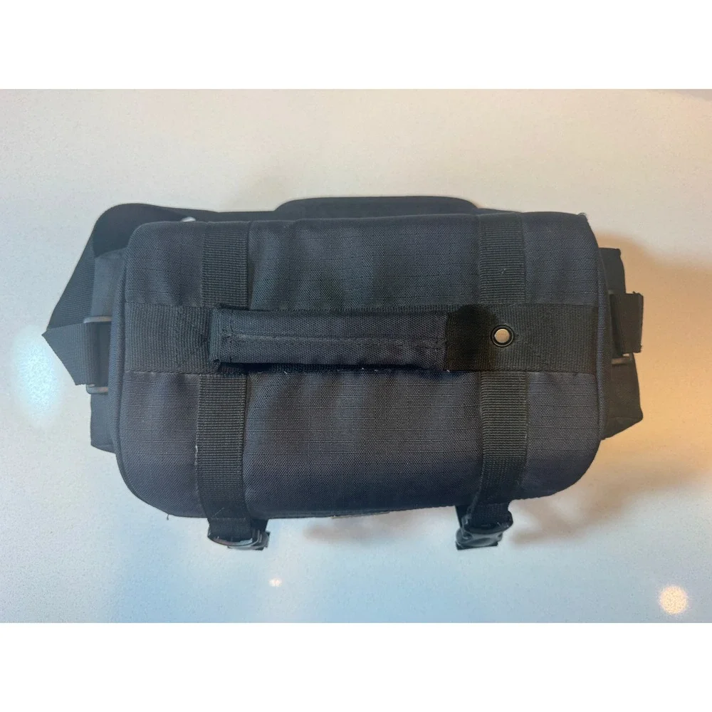 Nikon Camera Bag Camera Black Used Canvas Yellow Trim Padded Strap Vintage